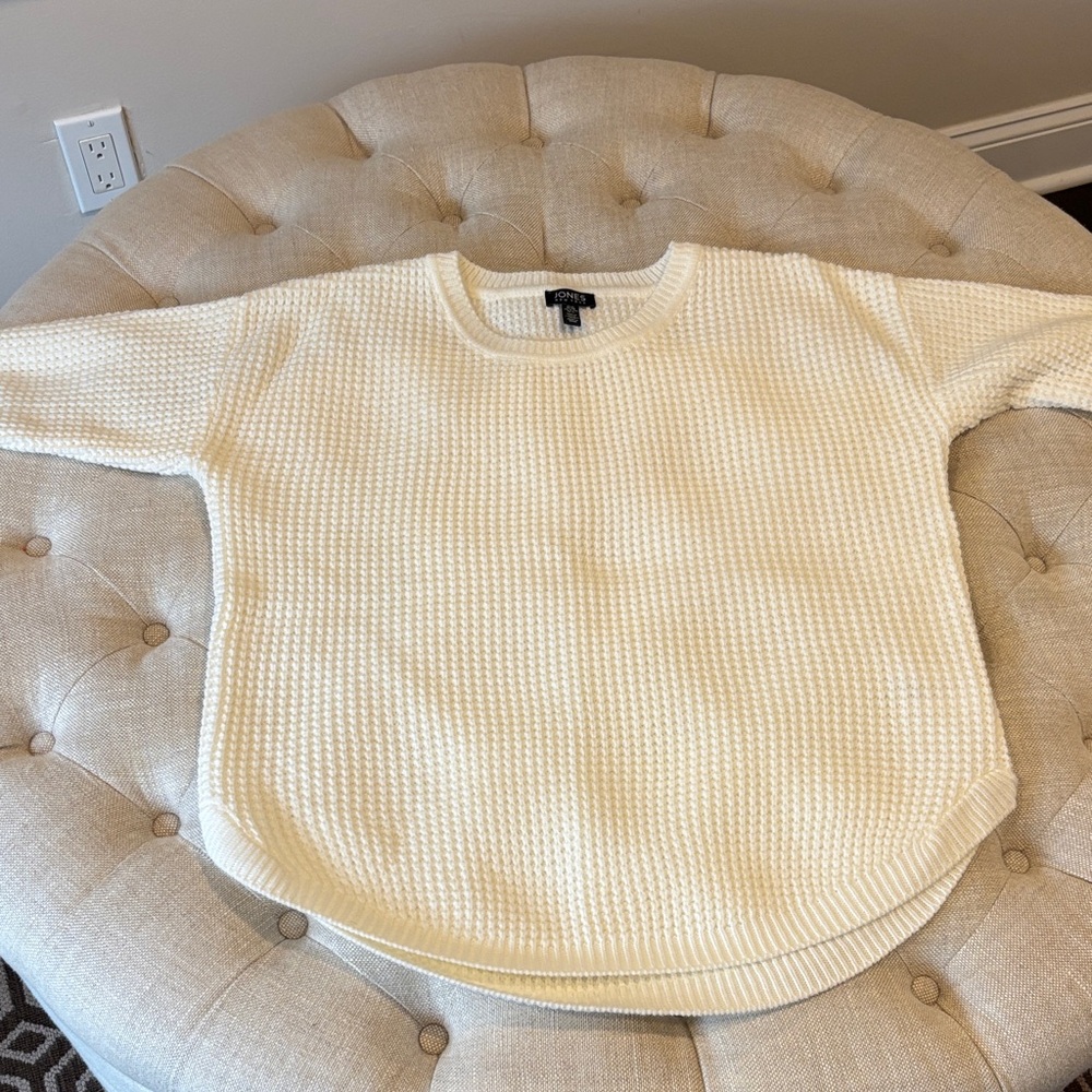 Jones New York Cream Knit Pullover